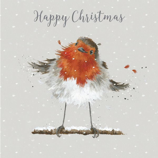 Wrendale Luxe Kerstkaartenbox "Christmas Robin"