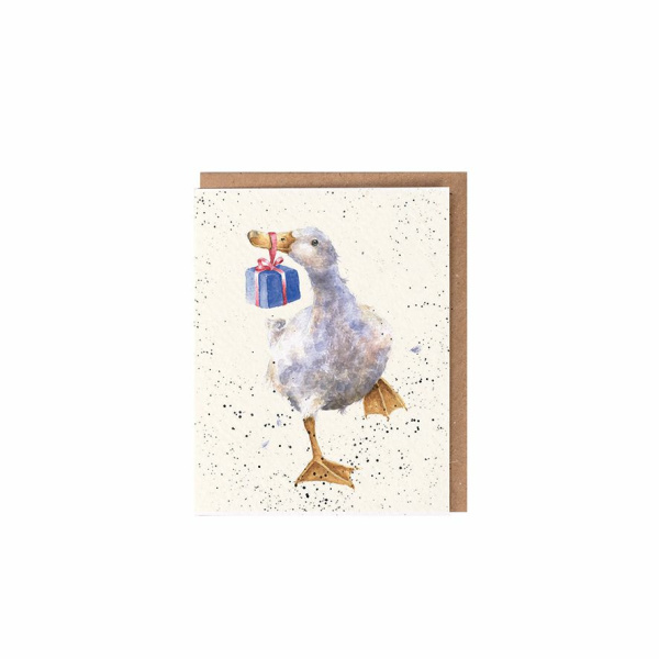 Wrendale Kerst Mini Card "Special Delivery"
