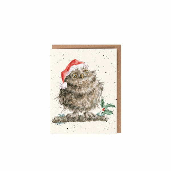 Wrendale Kerst Mini Card "Christmas Owl"