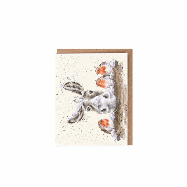 Wrendale Kerst Mini Card "Christmas Donkey"