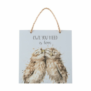 Wrendale Houten Bordje Uil “Owl You Need Is Love”