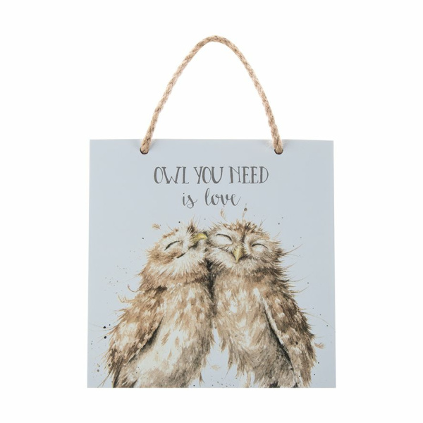Wrendale Houten Bordje Uil "Owl You Need is Love"