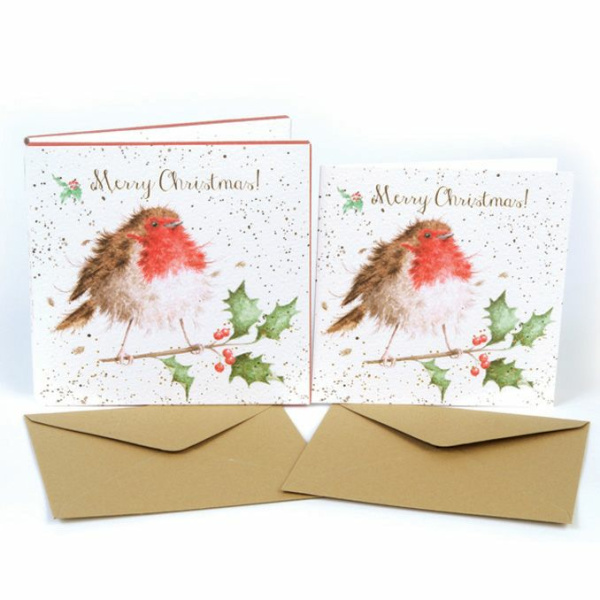 Wrendale Kerstkaartenmapje "The Jolly Robin" - Afbeelding 2