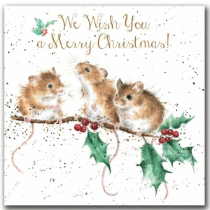 Wrendale Kerstkaartenmapje “Christmas Mice”
