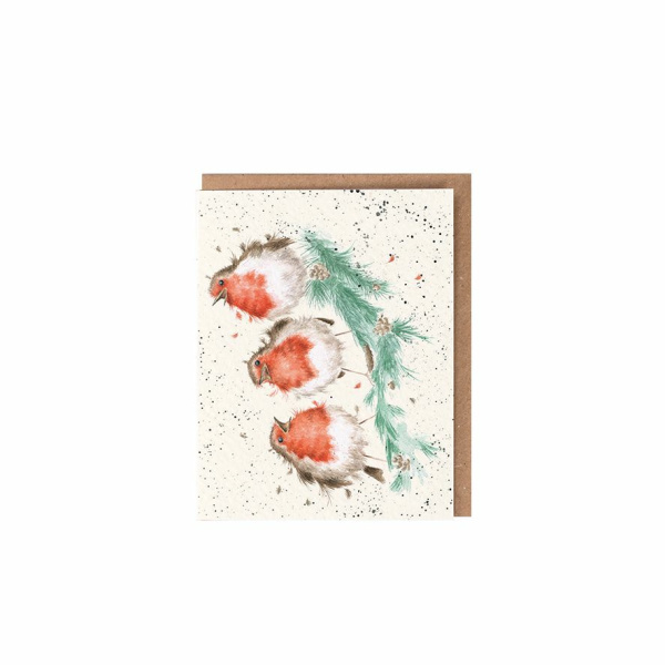 Wrendale Kerst Mini Card "Carol Singers"