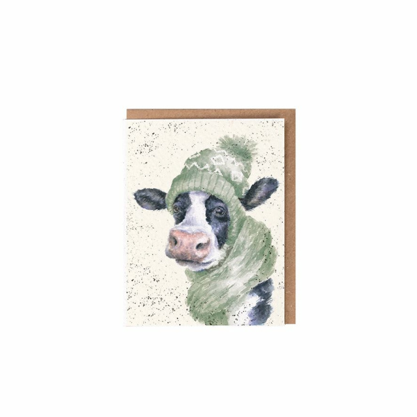 Wrendale Kerst Mini Card "Mooo-rry Christmas"