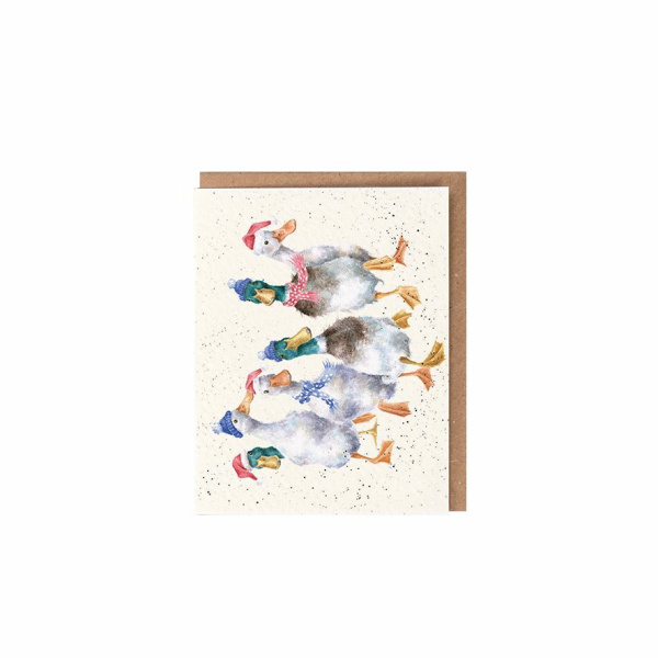 Wrendale Kerst Mini Card "All Wrapped Up"