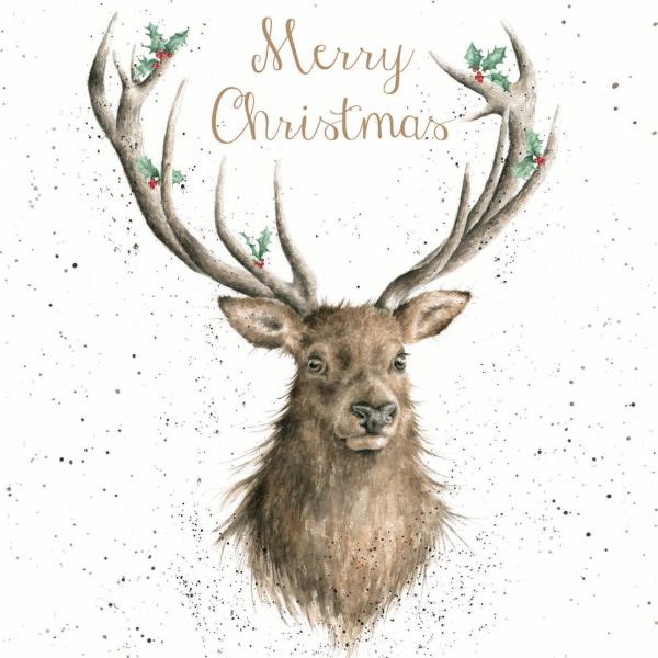 Wrendale Kerstkaartenmapje "Christmas Stag"