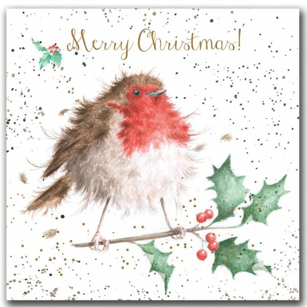 Wrendale Kerstkaartenmapje "The Jolly Robin"