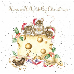 Wrendale Kerstkaartenmapje “Holly Jolly Christmas”