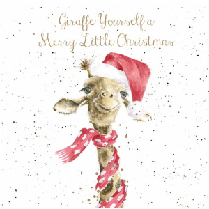 Wrendale Kerstkaartenmapje “Giraffe Yourself A Merry Little Christmas”