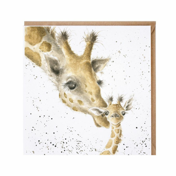 Wrendale Wenskaart Giraf "First Kiss"