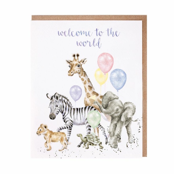 Wrendale Wenskaart Geboorte "Welcome to the World"