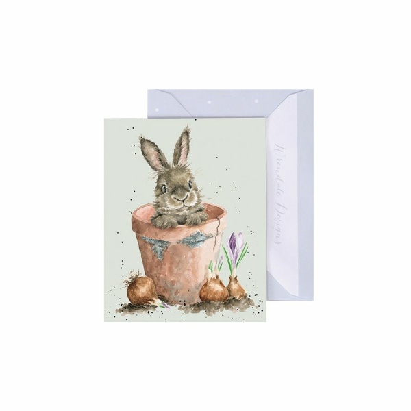 Wrendale Mini Card "The Flower Pot"