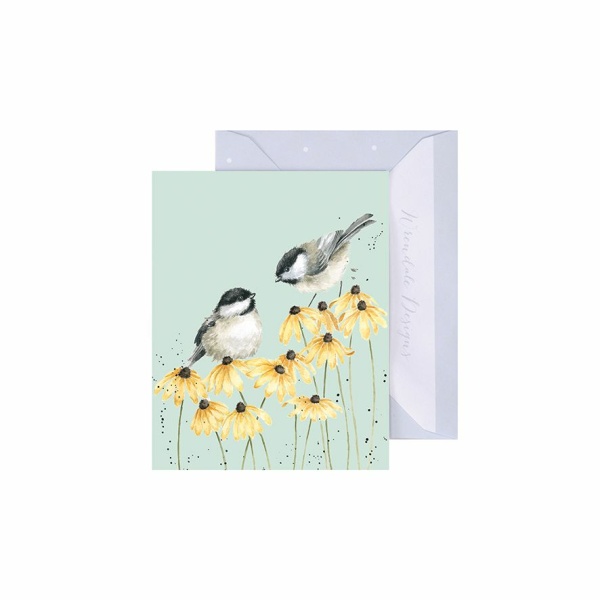 Wrendale Mini Card "Chickadees"