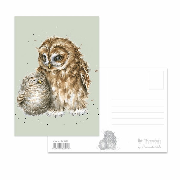 Wrendale Postcard Owl "Owlways by your side"