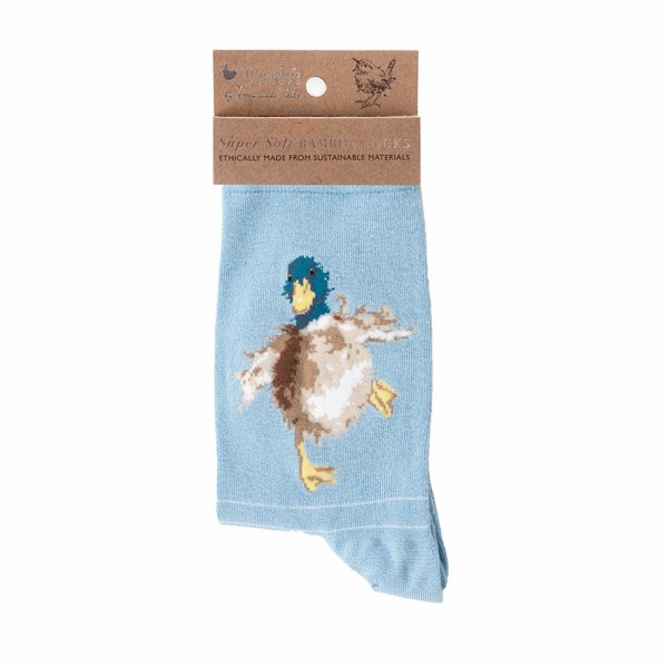 Wrendale Bamboe Sokken Blue "A Waddle and a Quack" - Afbeelding 2