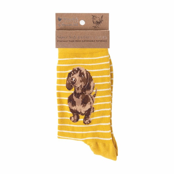Wrendale Bamboe Sokken Mustard "Little One" - Afbeelding 2