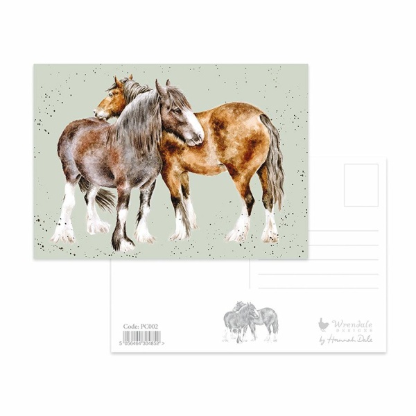 Wrendale Postcard Horse "Side by Side"
