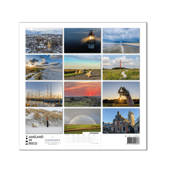 Ameland kalender 2026 "31x31cm" - Afbeelding 2
