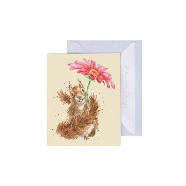 Wrendale Mini Card "Flowers Come After Rain"