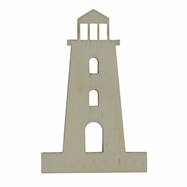 Houten Latletter Afbeelding "Vuurtoren"