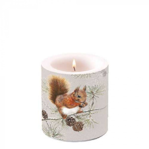 Ambiente Kaars Small – Squirrel In Winter