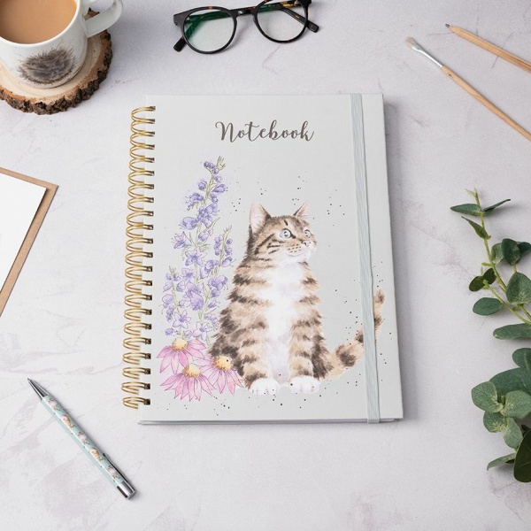 Wrendale A4 Notitieboek Kat - Whiskers and Wildflowers - Afbeelding 2