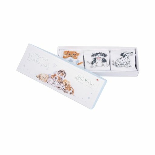 Wrendale Set 3 Babysokjes | 6-12 maanden "Little Paws"