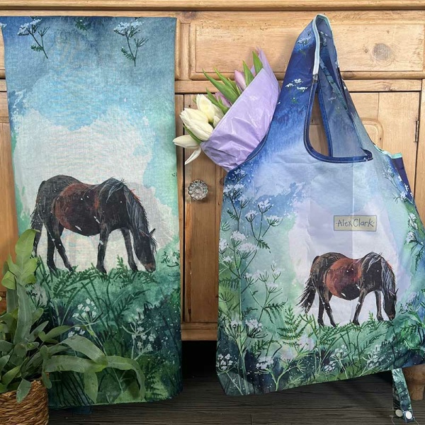 Alex Clark Opvouwbare Tas - Horse and Cow Parsley - Afbeelding 2
