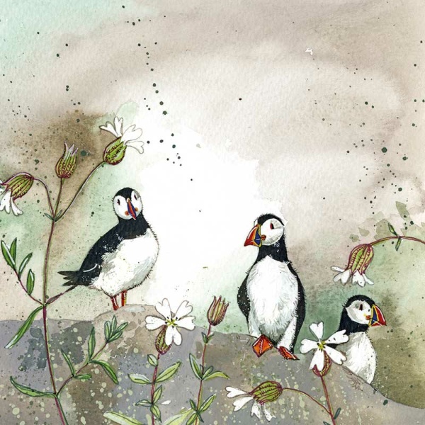 Alex Clark Sleutelhanger "Puffins" - Afbeelding 2