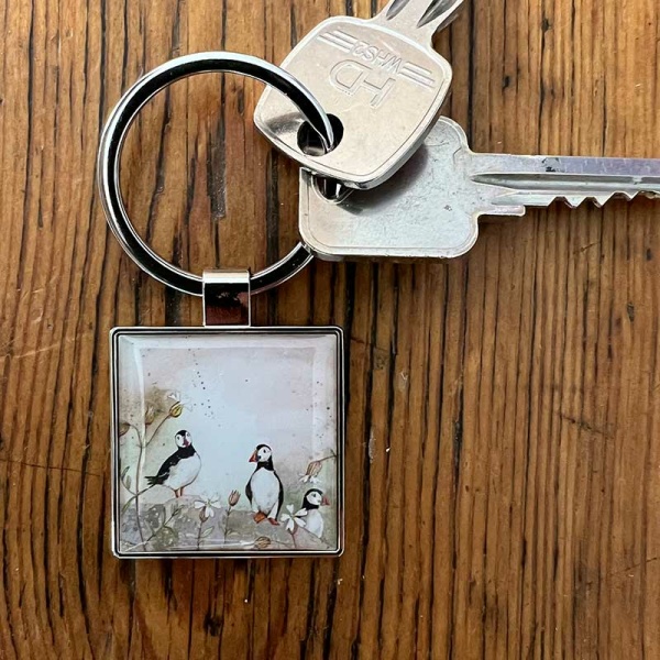 Alex Clark Sleutelhanger "Puffins"