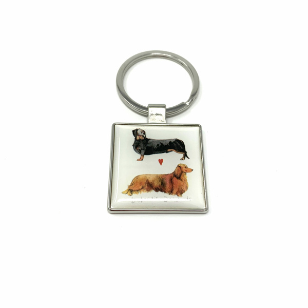 Alex Clark Sleutelhanger "Debonair Dachshunds"