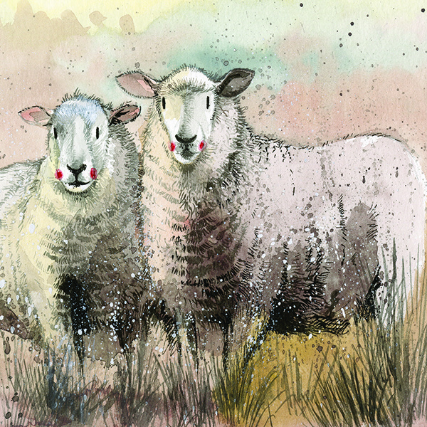 Alex Clark 14x14cm Wenskaart - Companions