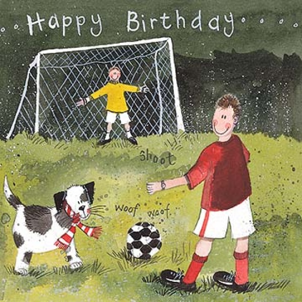 Alex Clark 14x14cm Wenskaart - Football