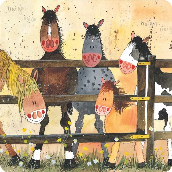 Alex Clark Onderzetter - Ponies
