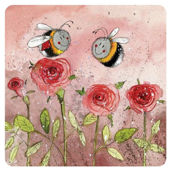 Alex Clark Onderzetter - Bees and Roses