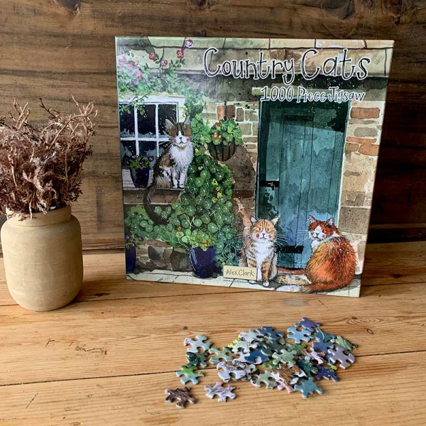 Alex Clark Puzzel 1000 Stukjes "Country Cats" - Afbeelding 2