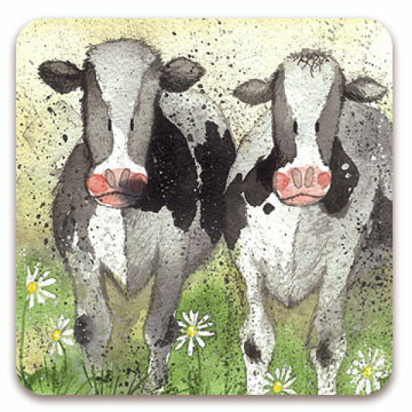 Alex Clark Onderzetter - Curious Cows
