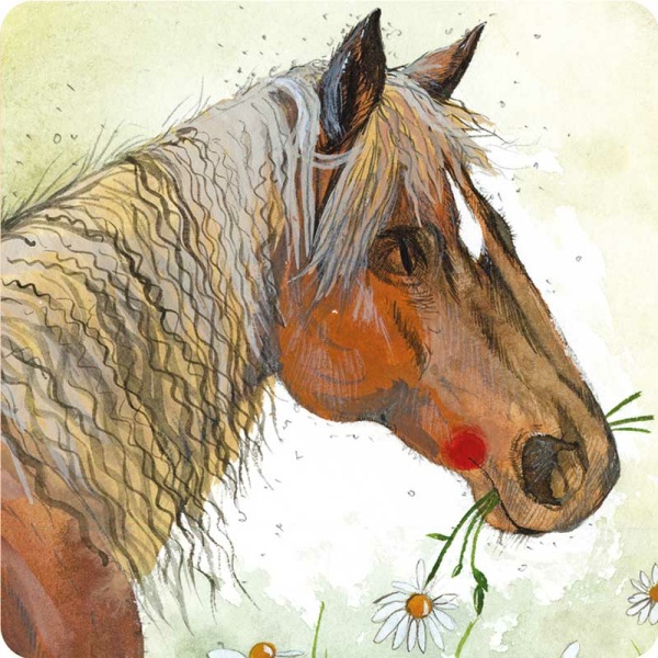 Alex Clark Onderzetter - Horse and Flowers