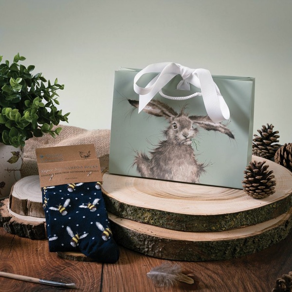 Wrendale Bamboe Sokken Navy "Busy Bee" - Afbeelding 3