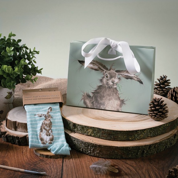 Wrendale Bamboe Sokken "Hare and the Bee" - Afbeelding 4