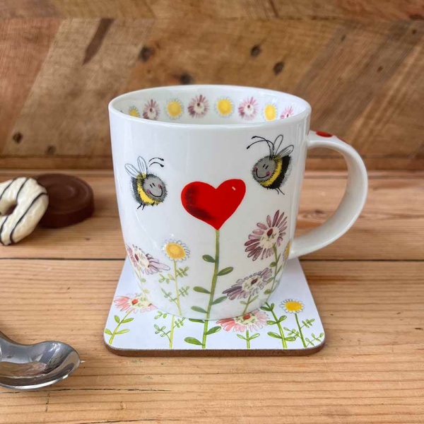 Alex Clark mok 400ml - Bees and Heart - Afbeelding 4