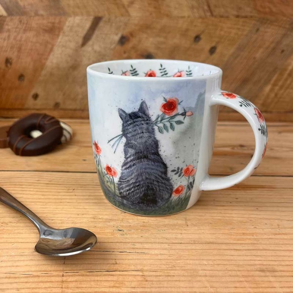 Alex Clark mok 400ml - Cat and Roses - Afbeelding 3