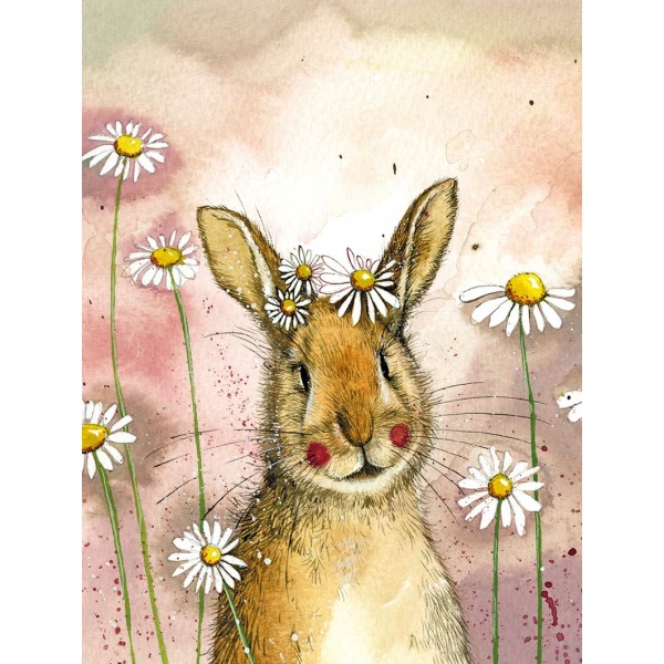 Alex Clark Notitieboekje Klein - Rabbit & Daisies - Afbeelding 3