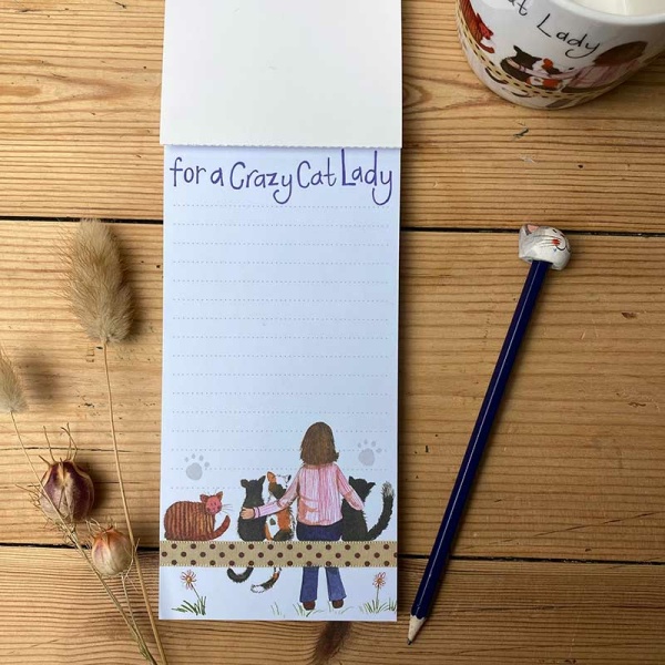 Alex Clark Boodschappenblokje - Crazy Cat Lady