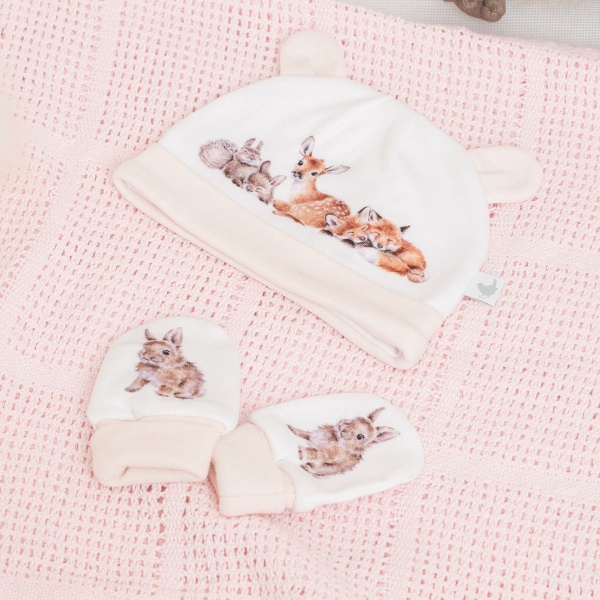 Wrendale Set Mutsje en Handschoentjes "Little Forest"