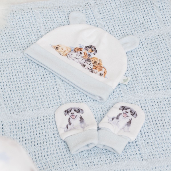 Wrendale Set Mutsje en Handschoentjes "Little Paws"