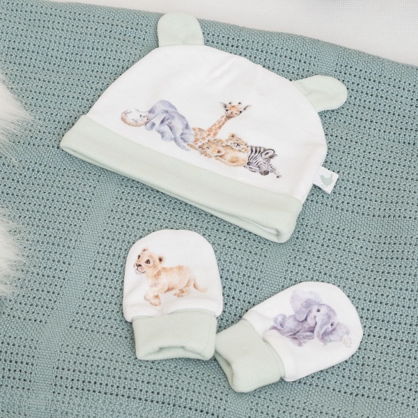 Wrendale Set Mutsje en Handschoentjes "Little Savannah"