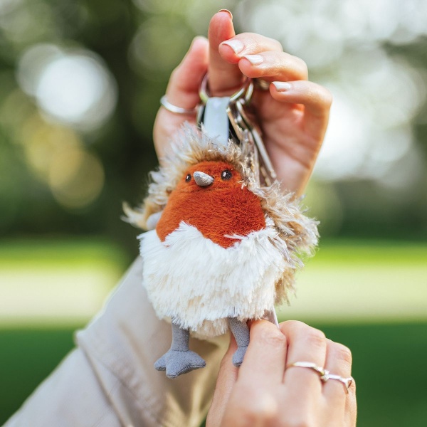 Wrendale Knuffel Sleutelhanger Roodborstje "Adele"
